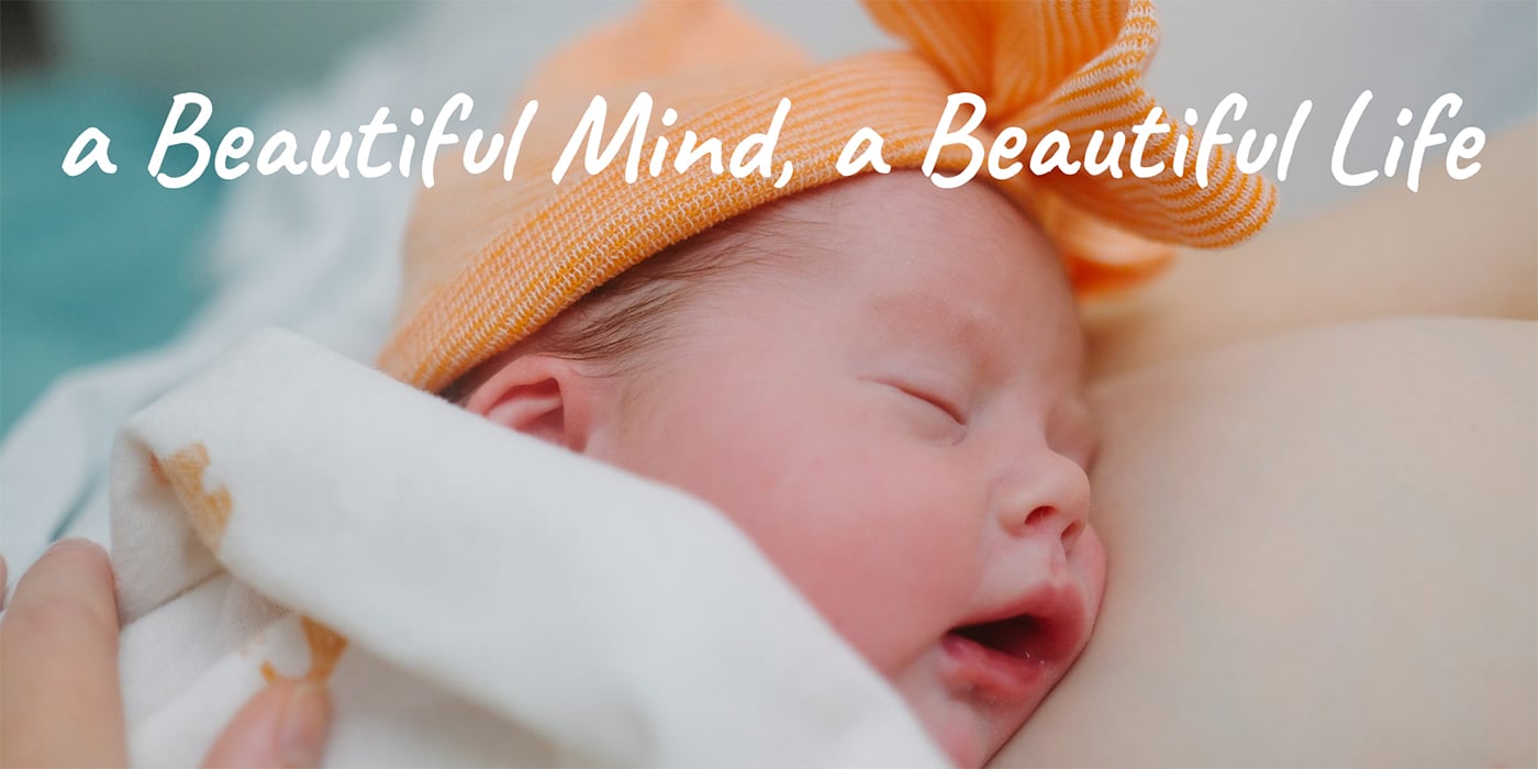Collage of a middle-aged woman, elderly woman, and middle-aged man, all smiling and radiating happiness, with the slogan 'A Beautiful Mind, A Beautiful Life.' Showcasing the benefits of alternative therapy for headache relief, including guided meditation and self-help through relaxation techniques and self-hypnosis for migraines.