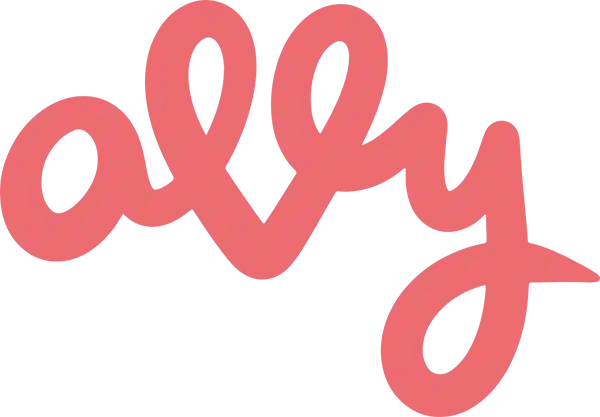 Ally – Alternative Therapy Online logo Ally logo in a coral handwritten script from alternative-therapy.online
